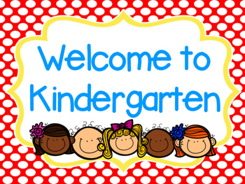 welcome to kindergarten sign
